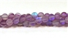 QRB524-13-6mm PURPLE MERMAID GLASS BEADS IN MATTE FINISH