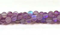 QRB524-13-6mm PURPLE MERMAID GLASS BEADS IN MATTE FINISH