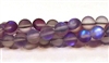 QRB524-13-8mm PURPLE MERMAID GLASS BEADS IN MATTE FINISH