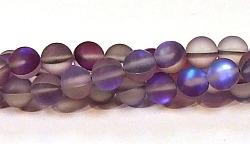 QRB524-13-8mm PURPLE MERMAID GLASS BEADS IN MATTE FINISH