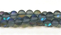 QRB524-05-8mm GRAY BLUE MERMAID GLASS BEADS IN MATTE FINISH