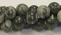 R01-12mm  BLACK PICASSO BEADS