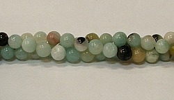 R14-04mm BLACK AND GOLD AMAZONITE