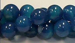 R32-12mm BLUE AGATE BEADS