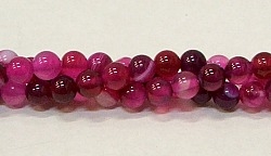 R33-06mm RED ROSE AGATE BEADS