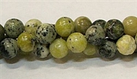 R37-08mm YELLOW GRASS JASPER BEADS