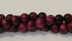 R64-08mm BURGUNDY TIGER EYE BEADS