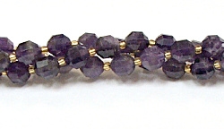 FB11-8mm AMETHYST FACETED BEADS