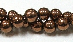 RB155-10mm HEMATITE METALLIC BRONZE BEADS