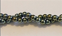 RB159-04-HEMATITE MATALLIC GREEN BEADS