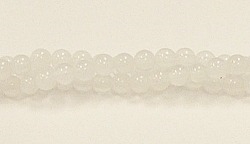 RB188-04mm  WHITE AGATE BEADS