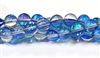 RB524-02-8mm-B BLUE MERMAID GLASS BEADS