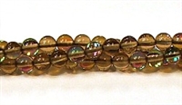 RB524-06-6mm COFFEE MERMAID GLASS BEADS