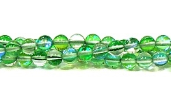 RB524-07-6mm GREEN MERMAID GLASS BEADS