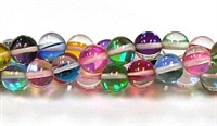 RB524-09-8mm 7 COLOR MERMAID GLASS BEADS