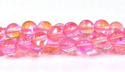 RB524-10-8mm PINK MERMAID GLASS BEADS