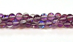 RB524-13-6mm PURPLE MERMAID GLASS BEADS