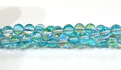 RB524-11-6mm TURQUOISE MERMAID GLASS BEADS