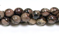 RB573-10mm STONE BEADS IN AUTUMN STONE