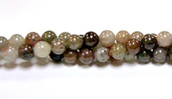 RB581-06mm STONE BEADS IN SILVER LEAF AGATE