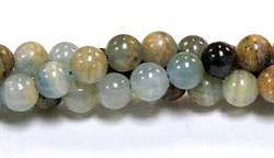 RB587-08mm STONE BEADS IN BLUE CALCITE
