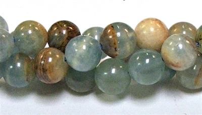 RB587-10mm SONE BEADS IN BLUE CALCITE