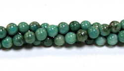 RB588-06mm STONE BEADS IN GREEN TURQUOISE AGATE