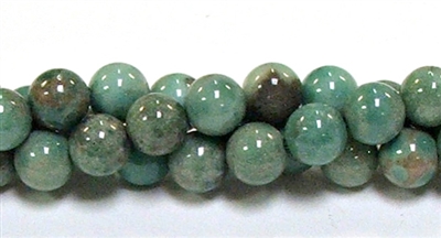 RB588-08mm STONE BEADS IN GREEN TURQUOISE AGATE