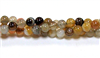 RB589-06mm STONE BEADS IN YELLOW PURSIAN GULF AGATE