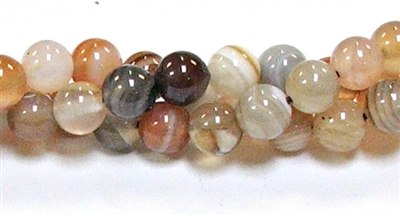 RB589-08mm STONE BEADS IN YELLOW PESIAN GULF AGATE