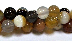 RB589-10mm  STONE BEADS IN YELLOW PERSIAN GULF AGATE