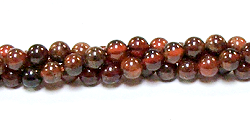 RB590-06mm STONE BEADS IN ORANGE HESSONITE GARNET