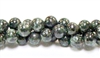 RB594-08mm ROUND STONE BEADS IN SERAPHINITE