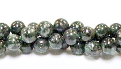 RB594-08mm ROUND STONE BEADS IN SERAPHINITE