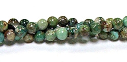 RB596-06mm STONE BEADS IN SOUTH AMERICAN TURQUOISE