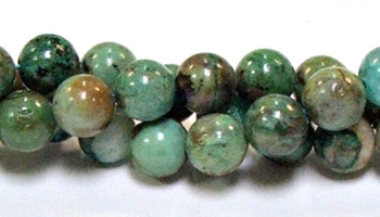 RB596-10mm STONE BEADS IN SOUTH AMERICAN TURQUOISE