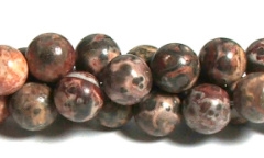 RB614-12mm STONE BEADS IN RED RHYOLITE