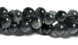 RB616-10mm BLAVK LEPIDOLITE STONE BEADS