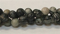 R01-08mm BLACK PICASSO BEADS