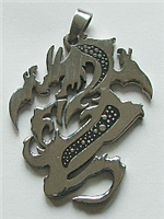 DRAGON PENDANT 2 IN STAINLESS STEEL
