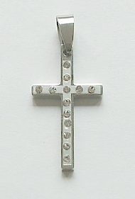 SSP2 STAINLESS STEEL  CROSS PENDANT