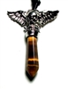 SW87-18 SKULL AND WINGS PENDANT IN TIGER EYE
