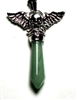 SW87-57  SKULL AND WINGS PENDANT IN AVENTURINE