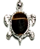 T89-18 STONE TURTLE PENDANT IN TIGER EYE