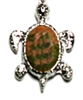 T89-42 STONE TURTLE PENDANT IN UNAKITE
