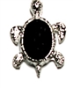 T89-44 STONE TURTLE PENDANT IN ONYX
