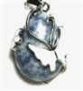 TDB-58 BUTTERFLY ON TEARDROP PENDANT IN SODALITE