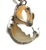TDB-202 BUTTERFLY ON TEARDROP PENDANT IN YELLOW JADE