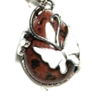 TDB-39 BUTTERFLY ON TEARDROP PENDANT IN MAHOGANY
