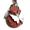 TDB-40 BUTTERFLY ON TEARDROP PENDANT IN GOLDSTONE